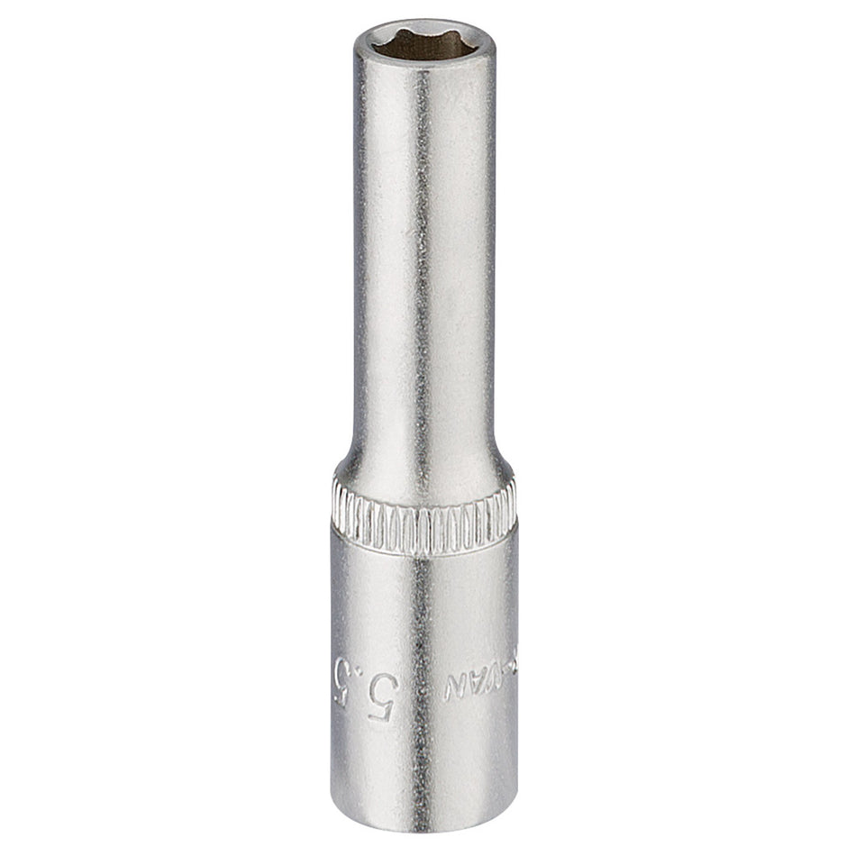 Draper 58724 Elora Deep Socket, 1/4" Sq. Dr., 5.5mm