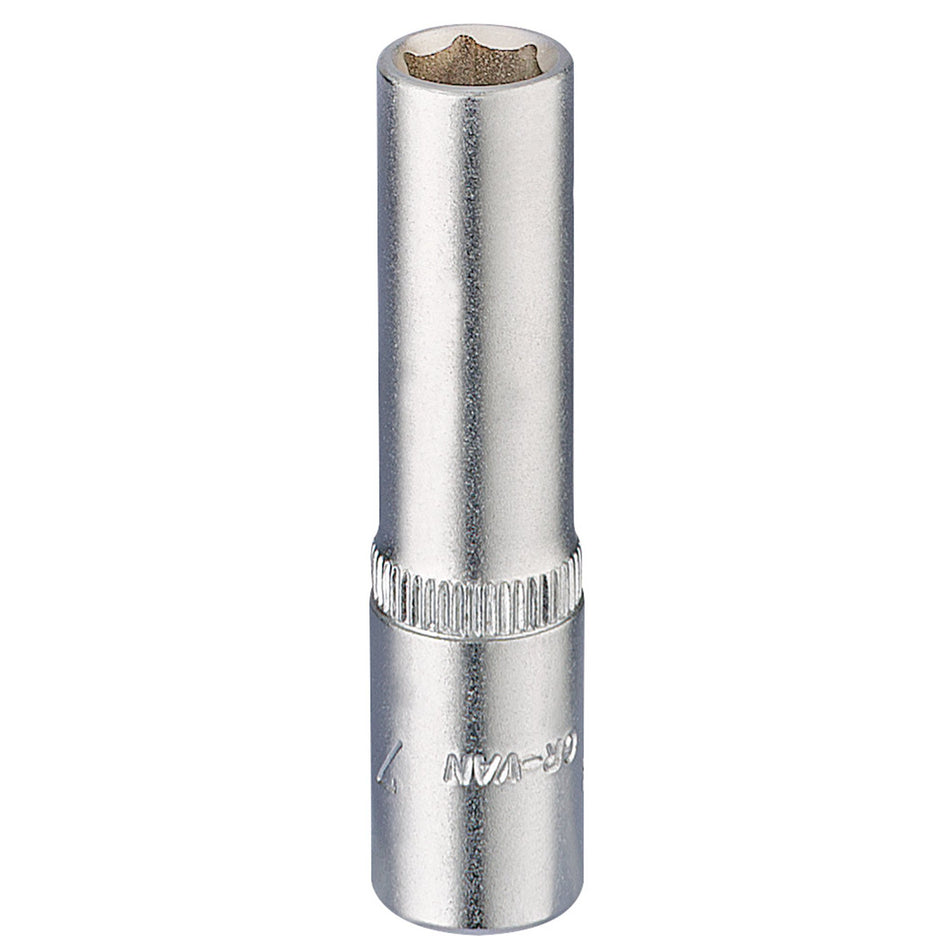 Draper 58727 Elora Deep Socket, 1/4" Sq. Dr., 7mm