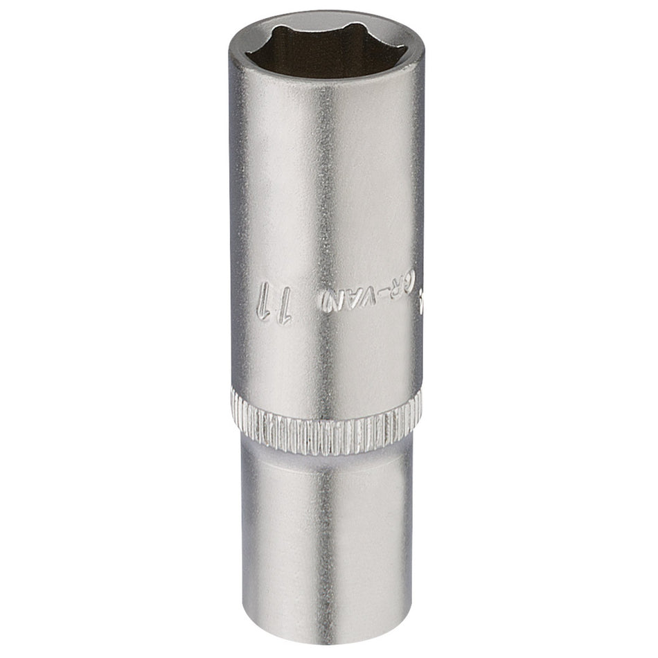 Draper 58731 Elora Deep Socket, 1/4" Sq. Dr., 11mm