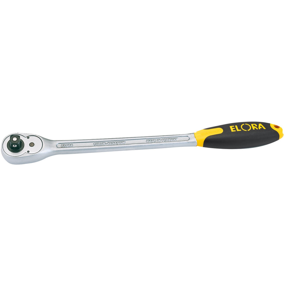 Draper 58747 Elora Quick Release Soft Grip Reversible Ratchet, 1/2" Sq. Dr., 375mm