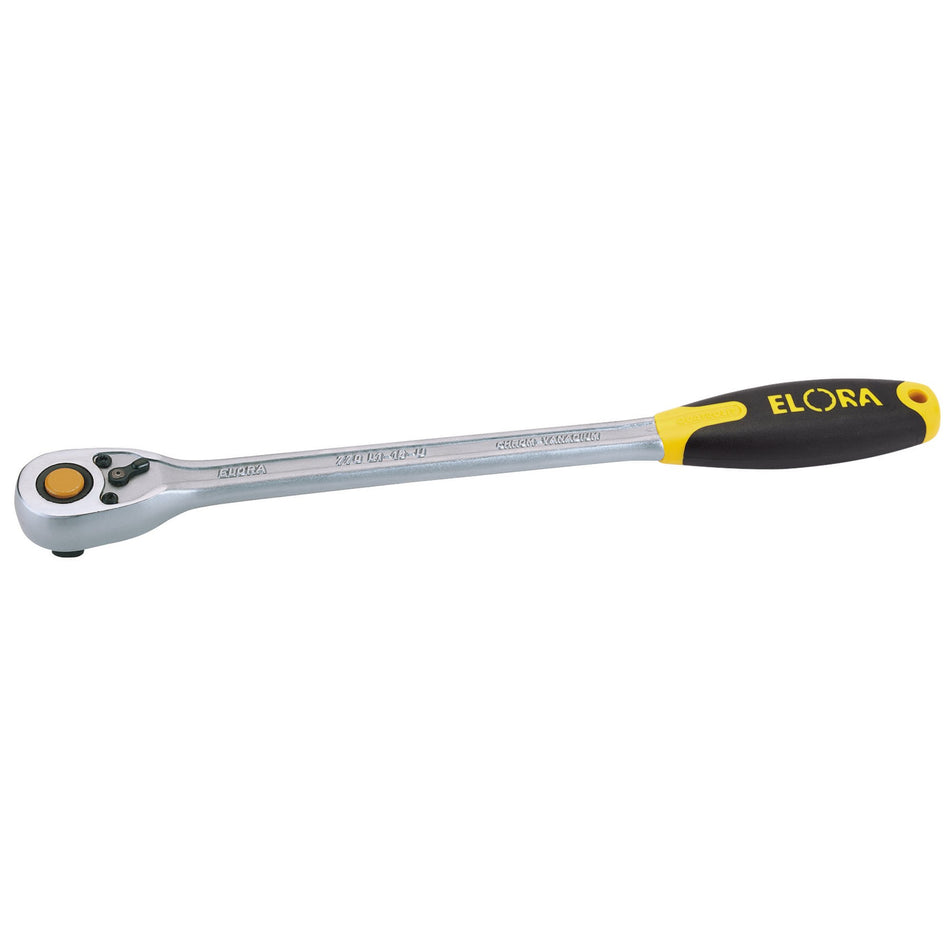 Draper 58747 Elora Quick Release Soft Grip Reversible Ratchet, 1/2" Sq. Dr., 375mm