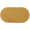 Draper 59766 Gold Sanding Discs with Hook & Loop, 125mm, 320 Grit (Pack of 10)