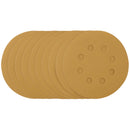 Draper 59856 Gold Sanding Discs with Hook & Loop, 125mm, 400 Grit (Pack of 10)
