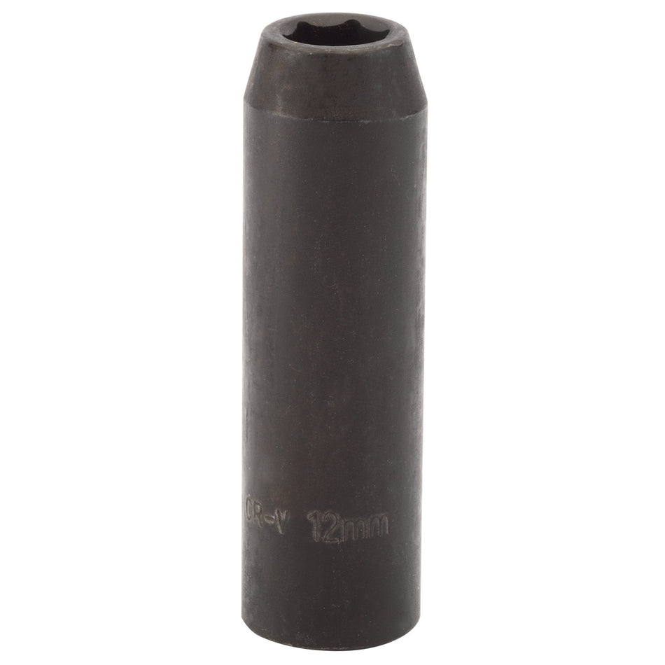 Draper 59873 Deep Impact Socket, 1/2" Sq. Dr., 12mm (Sold Loose)