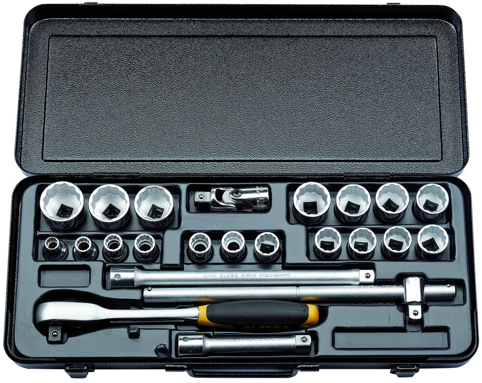 Draper 50649 Elora Imperial Socket Set, 1/2" Sq. Dr. (23 Piece)