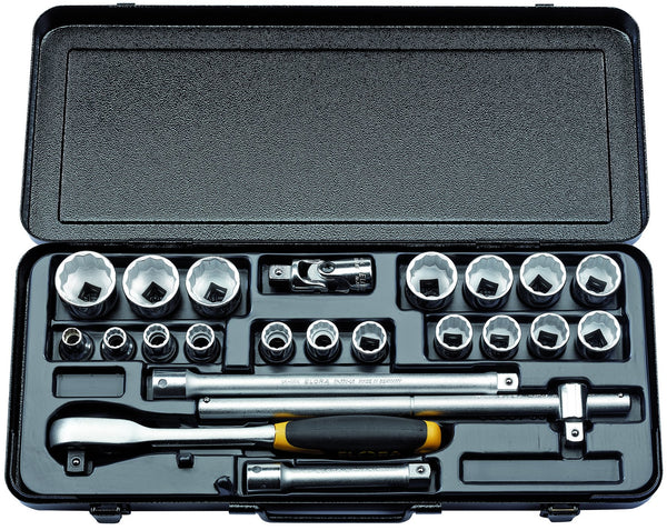 Draper 50649 Elora Imperial Socket Set, 1/2" Sq. Dr. (23 Piece)