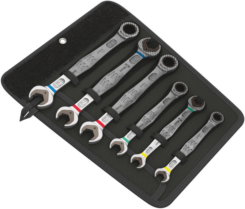 Wera 05020022001 6000/6002 Joker 6 Set 1 Set of ratcheting combination / double open-ended wrenches, 6 pieces