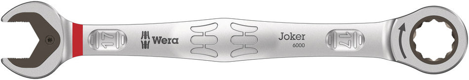 Wera 05073277001 6000 Joker Ratcheting combination wrenches, 17 x 224 mm