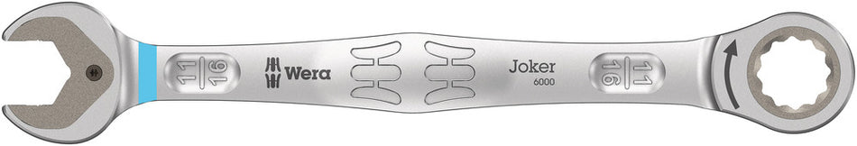 Wera 05073286001 6000 Joker Ratcheting combination wrenches, Imperial, 11/16" x 235 mm
