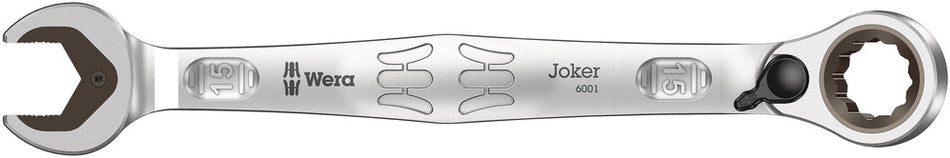 Wera 05020070001 6001 Joker Switch Ratcheting combination wrenches, with switch lever, 15 x 199 mm