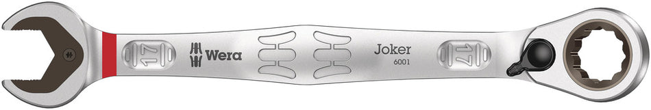 Wera 05020072001 6001 Joker Switch Ratcheting combination wrenches, with switch lever, 17 x 225 mm