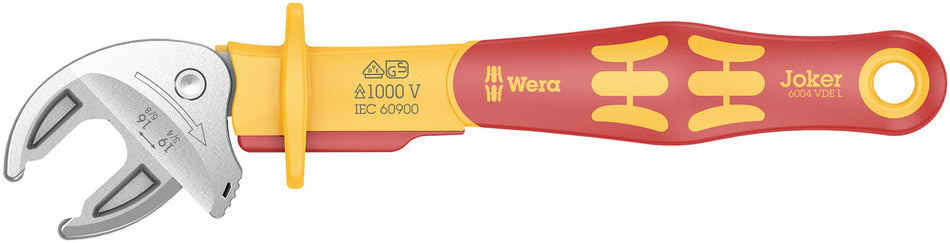 Wera 05020153001 6004 Joker VDE L VDE-insulated self-setting spanner, 16-19 x 5/8-3/4" x 226 mm