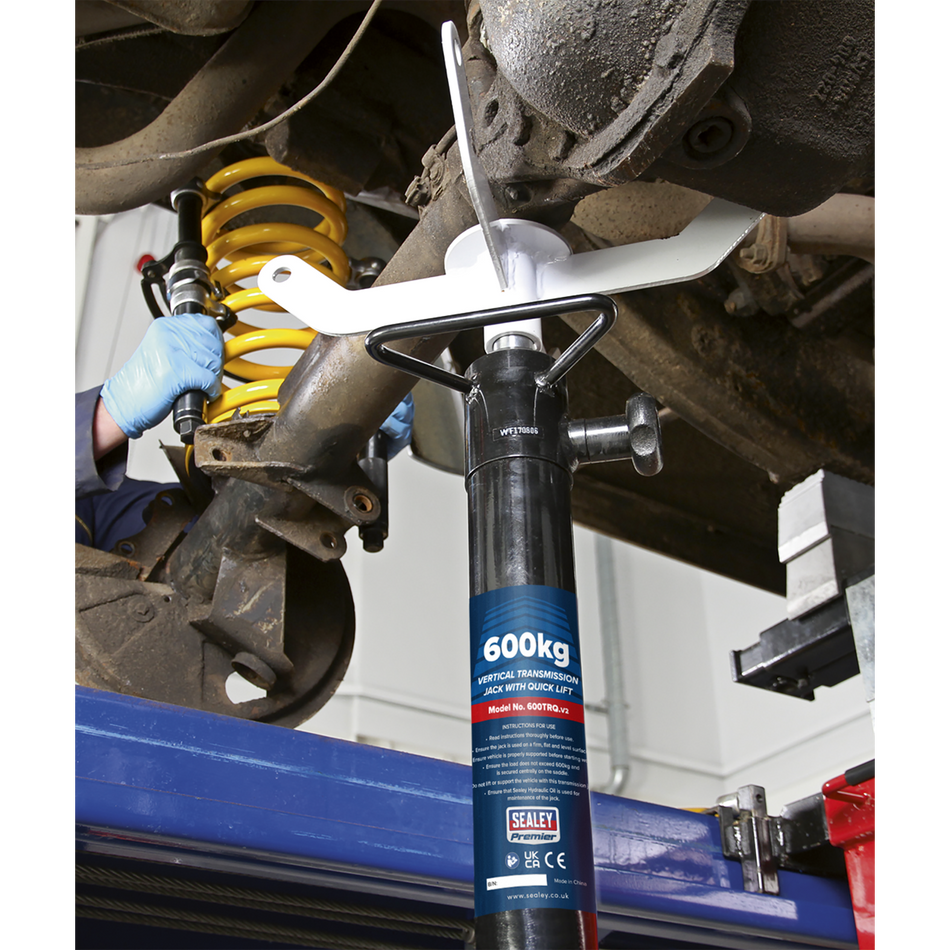 Sealey 600TRQ 600kg Vertical Transmission Jack with Quick Lift