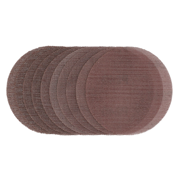 Draper 60608 Mesh Sanding Discs, 125mm, Assorted Grit - 80G, 120G, 180G, 240G (Pack of 10)
