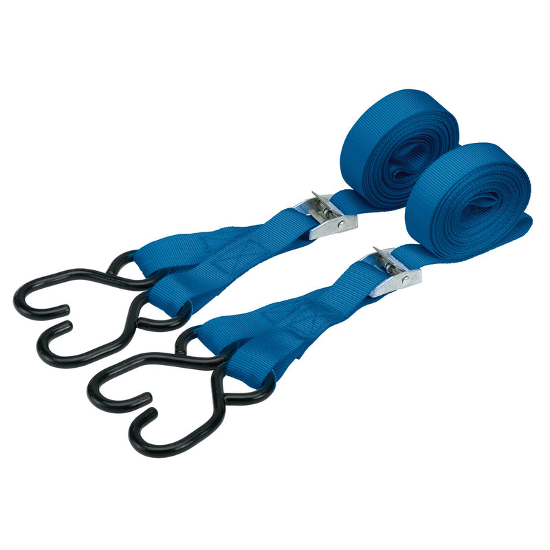 Draper 60963 Ratcheting Tie Down Straps, 5.0m x 25mm, 125kg (2 Piece)