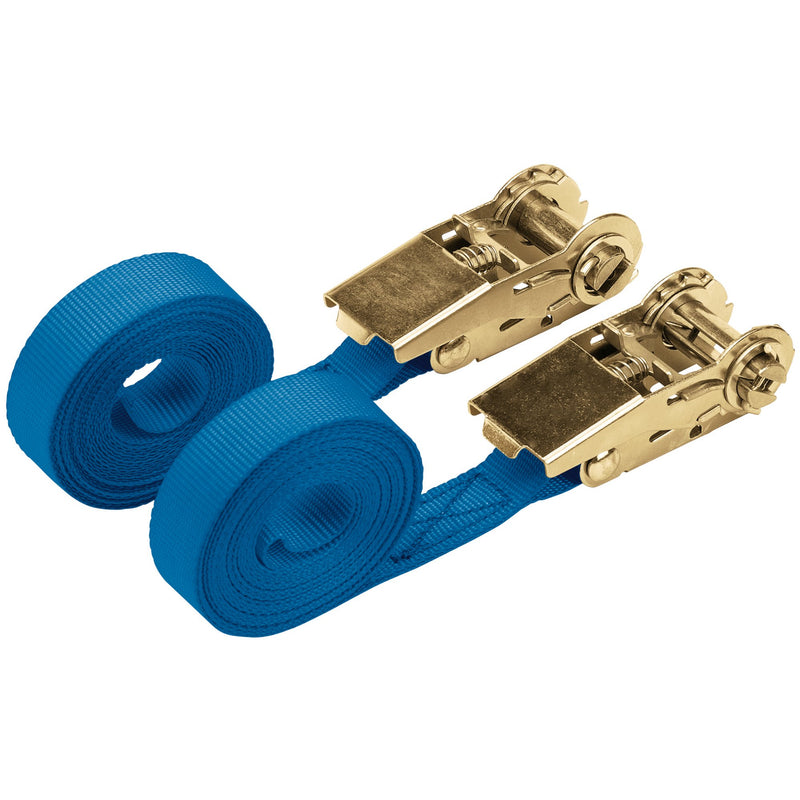 Draper 60966 Ratcheting Tie Down Straps, 4.5m x 25mm, 250kg (2 Piece)