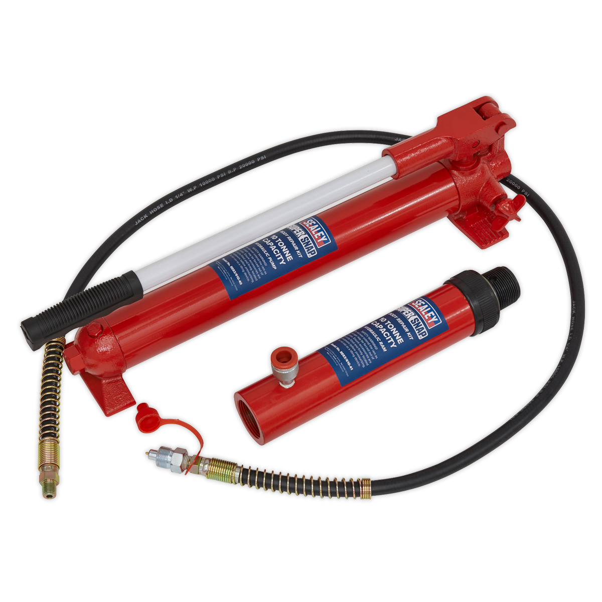 Sealey 610/45 10tonne Push Ram with Pump & Hose Assembly