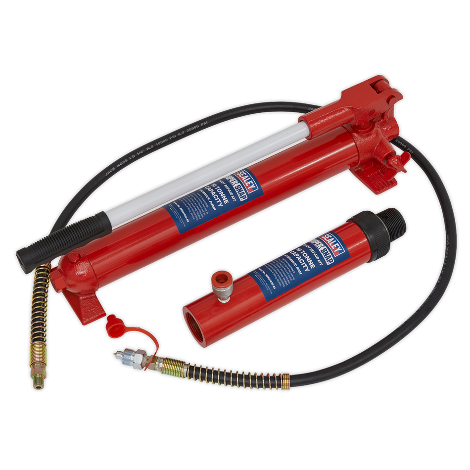 Sealey 610/45 10tonne Push Ram with Pump & Hose Assembly