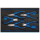 Draper 63215 Precision Plier Set in 1/4 Drawer EVA Insert Tray (5 Piece)