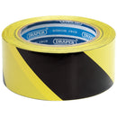Draper 63382 Adhesive Hazard Tape Roll, 33m x 50mm, Black and Yellow