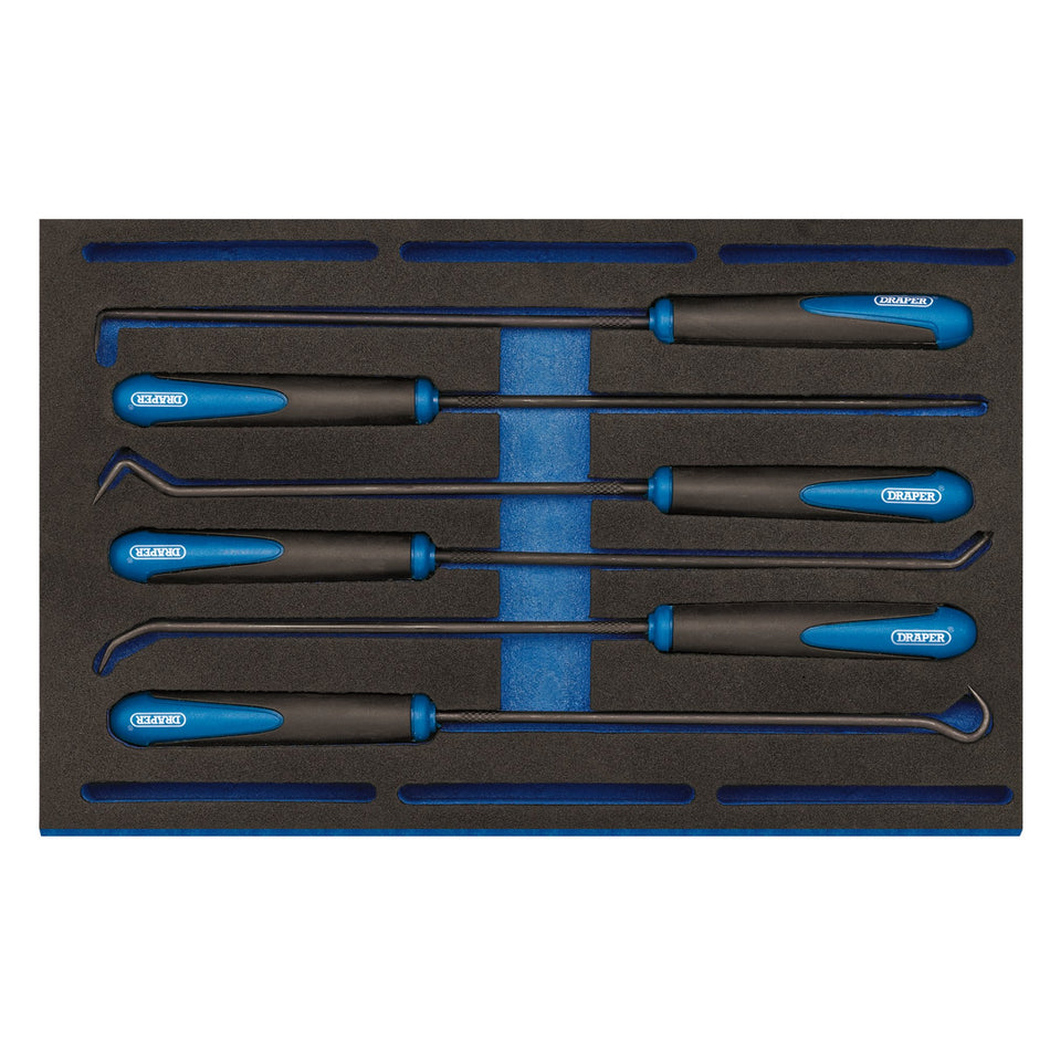 Draper 63494 Long Reach Hook and Pick Set in 1/4 Drawer EVA Insert Tray (6 Piece)