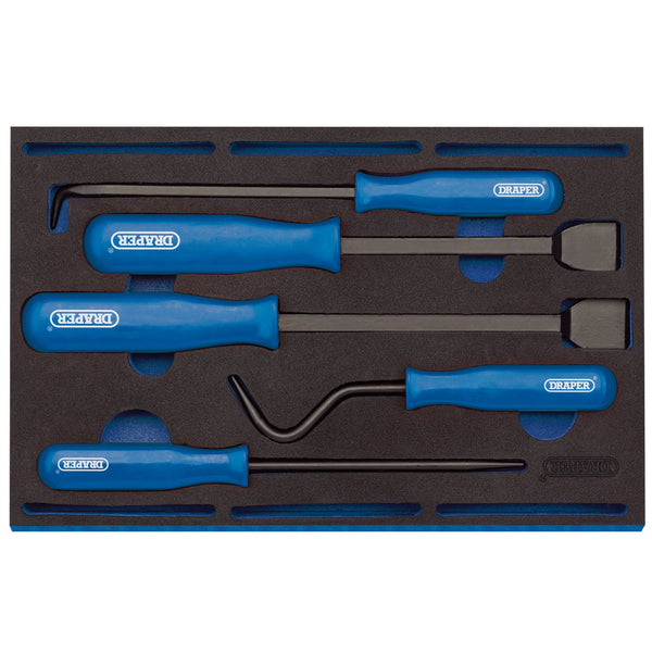 Draper 63497 Scraper and Remover Set in 1/4 Drawer EVA Insert Tray (5 Piece)