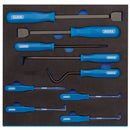 Draper 63500 Scraper, Hook and Pick Set in 1/2 Drawer EVA Insert Tray (9 Piece)