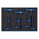 Draper 63503 T' Handle Ball End Hexagon Key Set in 3/4 Drawer Eva Insert Tray (7 Piece)