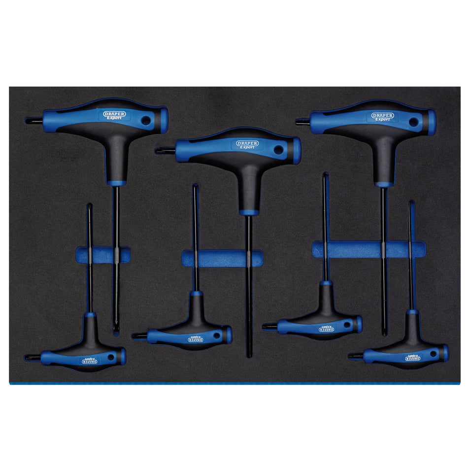 Draper 63505 Draper TX-STAR® T' Handle Key Set in 3/4 Drawer EVA Insert Tray (7 Piece)