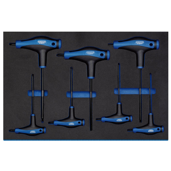 Draper 63505 Draper TX-STAR&#174; T' Handle Key Set in 3/4 Drawer EVA Insert Tray (7 Piece)
