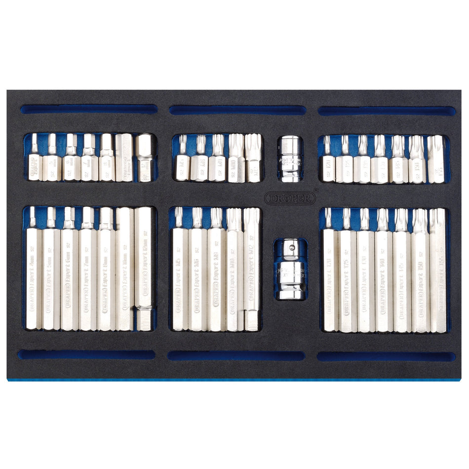 Draper 63515 Screwdriver Insert Bit Set in 1/4 Drawer EVA Insert Tray (40 Piece)