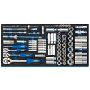 Draper 63540 Socket Set in Full Drawer EVA Insert Tray, 1/4", 3/8", and 1/2" (84 Piece)