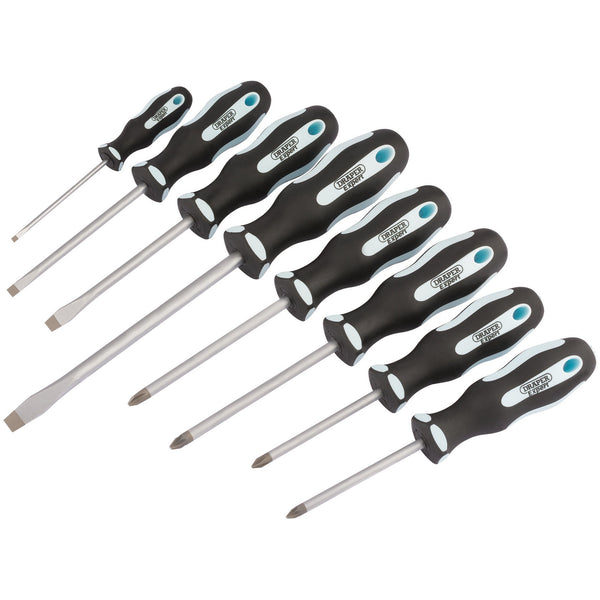 Draper 63589 Heavy Duty Soft Grip Screwdriver Set (8 Piece)