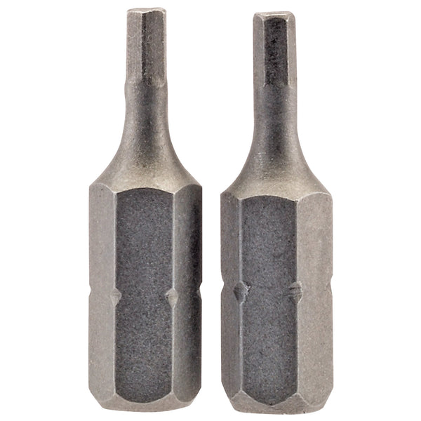 Draper 63961 Hexagonal Insert Bit, 2.5mm, 1/4" Hex, 25mm Long (Pack of 2)