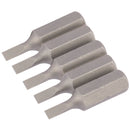 Draper 63999 Plain Slot Insert Bit, 3mm, 1/4" Hex, 25mm Long (Pack of 5)
