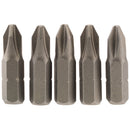 Draper 64018 Cross Slot Insert Bit, 1/4" Hex, 25mm Long, No.2 (Pack of 5)