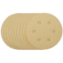 Draper 64025 Gold Sanding Discs with Hook & Loop, 150mm, 120 Grit (Pack of 10)
