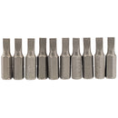 Draper 64027 Plain Slot Insert Bit, 4.5mm, 1/4" Hex, 25mm Long (Pack of 10)