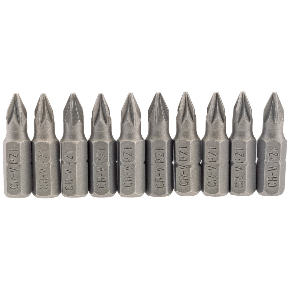 Draper 64047 PZ Type Insert Bit, 1/4" Hex, 25mm Long, No.1 (Pack of 10)