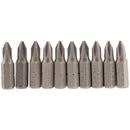 Draper 64060 Cross Slot Insert Bit, 1/4" Hex, 25mm Long, No.1 (Pack of 10)