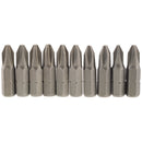 Draper 64072 Cross Slot Insert Bit, 1/4" Hex, 25mm Long, No.2 (Pack of 10)