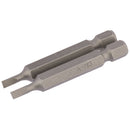 Draper 64088 Plain Slot Insert Bit, 3mm, 1/4" Hex, 50mm Long (Pack of 2)