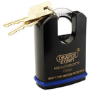 Draper 64198 Heavy Duty Padlock and 2 Keys with Shrouded Shackle, 61mm