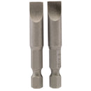 Draper 64226 Plain Slot Insert Bit, 8mm, 1/4" Hex, 50mm Long (Pack of 2)