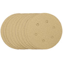 Draper 64240 Gold Sanding Discs with Hook & Loop, 150mm, 180 Grit (Pack of 10)