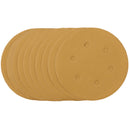 Draper 64257 Gold Sanding Discs with Hook & Loop, 150mm, 240 Grit (Pack of 10)