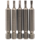 Draper 64267 Plain Slot Insert Bit, 3mm, 1/4" Hex, 50mm Long (Pack of 5)