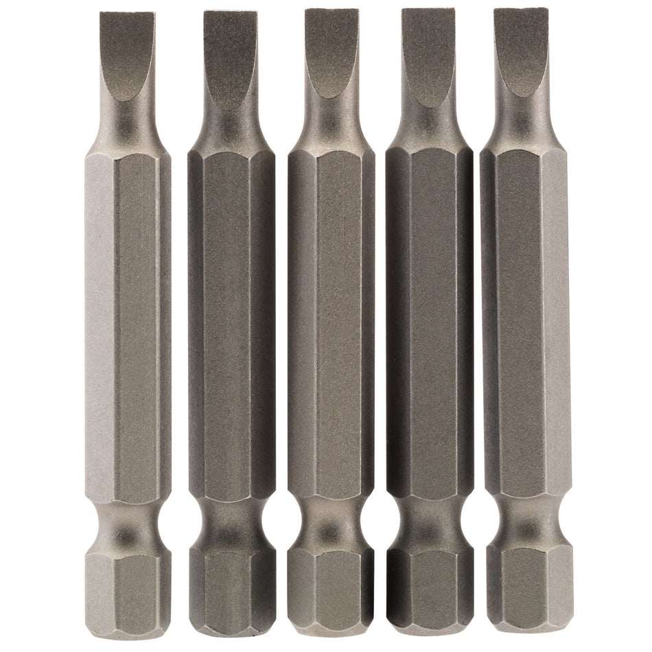 Draper 64270 Plain Slot Insert Bit, 4.5mm, 1/4" Hex, 50mm Long (Pack of 5)