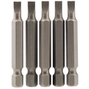 Draper 64270 Plain Slot Insert Bit, 4.5mm, 1/4" Hex, 50mm Long (Pack of 5)