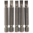Draper 64272 Plain Slot Insert Bit, 5.5mm, 1/4" Hex, 50mm Long (Pack of 5)
